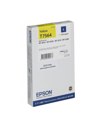 Ink Epson T7562 Cartridge L Yellow| 14 ml | WF-8xxx Series