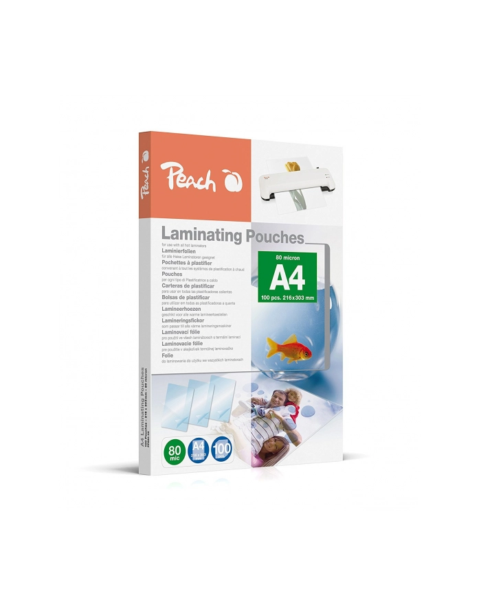 Peach Folie do laminowania A4 (216x303mm), 80mic (100 szt.) główny