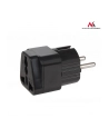 Maclean MCE155 Adapter gniazdo UK na wtyk EU uniwersalny czarny - nr 3