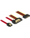 Delock Przewód SATA 6 Gb/s, 7pin żeński+15pin zasilanie SATA męski>22pin SATA - nr 5