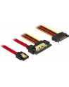Delock Przewód SATA 6 Gb/s, 7pin żeński+15pin zasilanie SATA męski>22pin SATA - nr 6