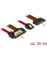 Delock Przewód SATA 6 Gb/s, 7pin żeński+15pin zasilanie SATA męski>22pin SATA - nr 8