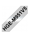 Taśma Brother 24mm Black/Matt Silver (5 sztuk)  High Grade Tape - nr 11