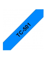 Taśma Brother 12mm BLACK ON BLUE TAPE - nr 21