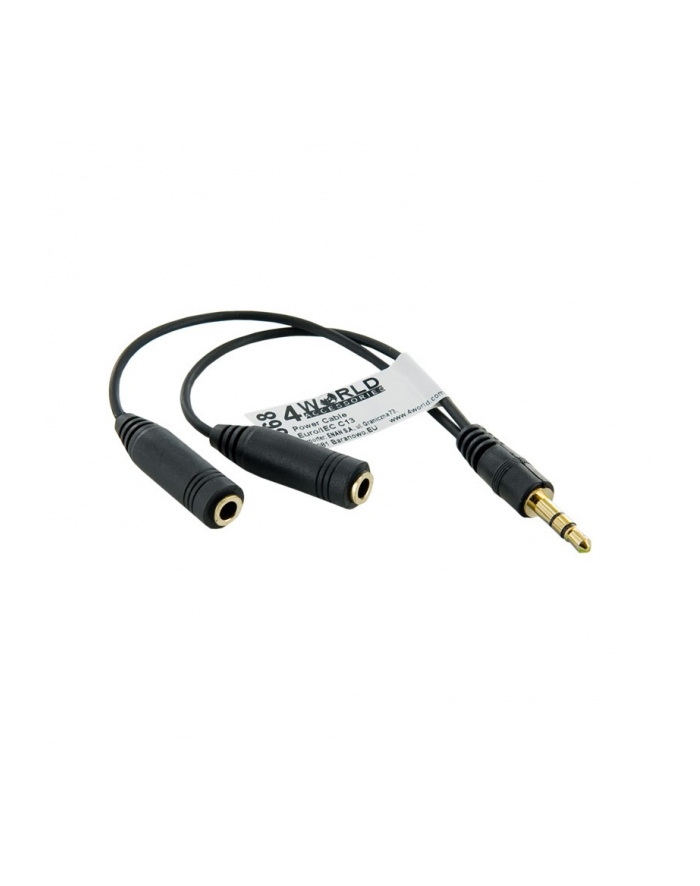 4World Adapter audio 1 x Jack 3.5 mm na 2 x Jack 3.5 mm główny
