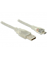 Delock Kabel USB 2.0 AM > USB 2.0 Micro BM, 0.5m, przezroczysty - nr 2