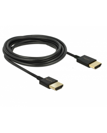 Delock Kabel High Speed HDMI with Ethernet HDMI AM > HDMI AM 3D 4K 0.25m Slim