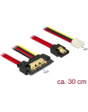 Delock Przewód SATA 6 Gb/s,7pin+4pin wtyk zasilania Floppy żeński >SATA 22pinowy - nr 9