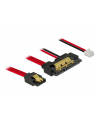 Delock Przewód SATA 6 Gb/s,7pinowy wtyk+2-pinowy wtyk zasilania>22-pinowe SATA - nr 1