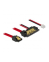 Delock Przewód SATA 6 Gb/s,7pinowy wtyk+2-pinowy wtyk zasilania>22-pinowe SATA - nr 3