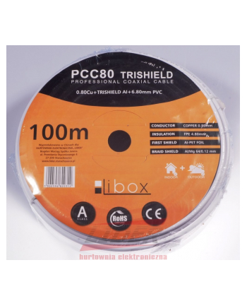 Kabel LIBOX SAT Trishield NS50/100m PCC80