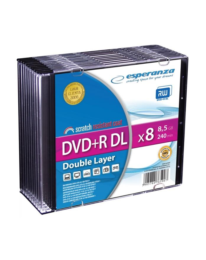 DVD+R Double Layer ESPERANZA [ Slim 10 | 8,5 GB | 8x ] główny