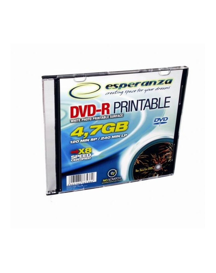 DVD-R ESPERANZA [ slim jewel case 1x200 | 4,7GB | 16x | do nadruku ]karton200szt główny