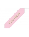 Taśma Brother 12mm Gold/Pink ribbon tape - nr 22