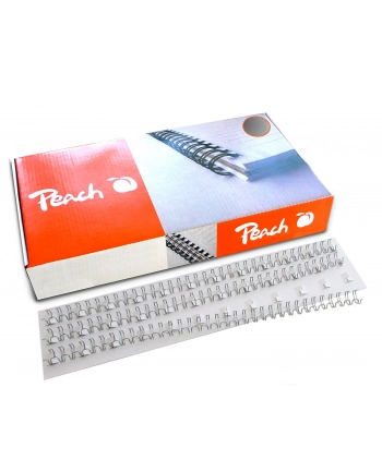 Peach Grzbiety drutowe  3:1'' 34 węzły A4 6mm srebrne (100 szt.)