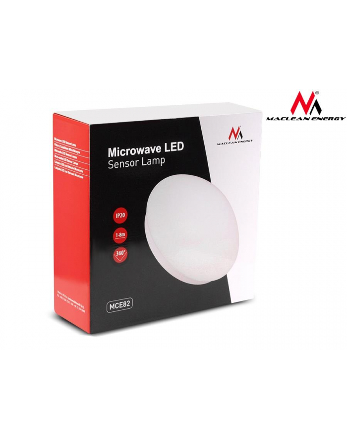Maclean MCE82 Plafon AC LED 10W 780LM z czujnikiem ruchu mikrofala główny