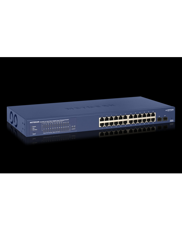 Netgear ProSafe Smart 24-Port GbE PoE Switch, 192W, 2xSFP (GS724TP) główny