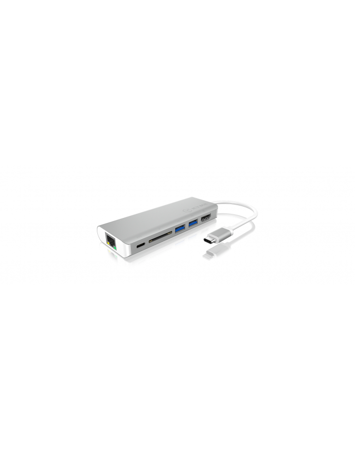 Icy Box Stacja Dokująca USB Type-C dla laptopów, 2xUSB 3.0, 1xRJ45, 1xUSB Type-C główny