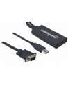 Manhattan Adapter konwerter VGA z USB audio na HDMI M/F 1080p czarny - nr 23