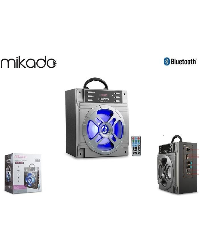 Głośnik Bluetooth Mikado MD-455 10W USB+SD+FM Karaoke LED główny