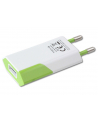 Techly Sieciowa ładowarka USB Slim 230V -> 5V/1A biało/zielona - nr 12