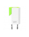 Techly Sieciowa ładowarka USB Slim 230V -> 5V/1A biało/zielona - nr 3