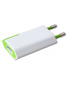 Techly Sieciowa ładowarka USB Slim 230V -> 5V/1A biało/zielona - nr 9