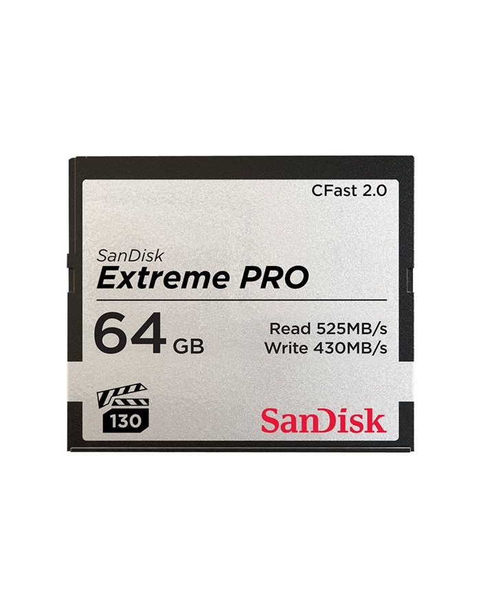 Karta pamięci Compactflash SanDisk Extreme PRO 64GB 525/430 MB/s CFAST 2.0 główny