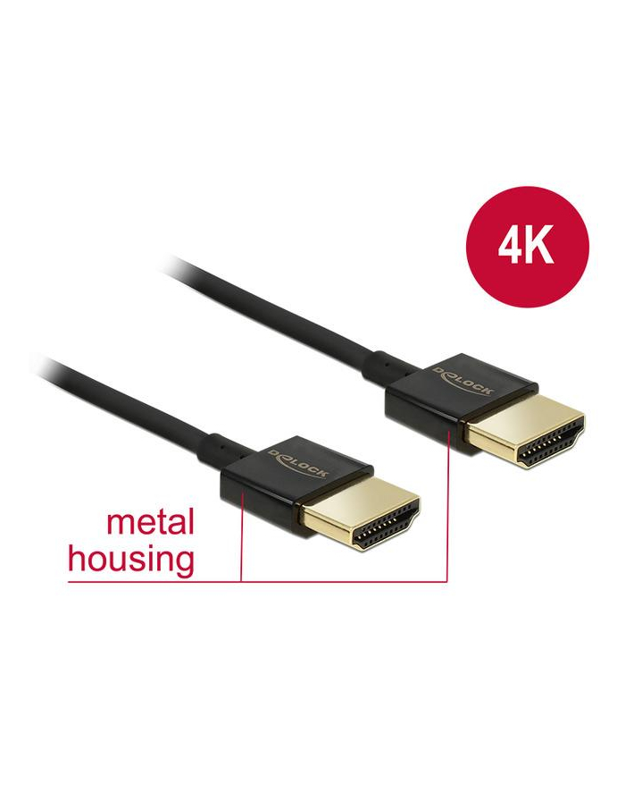 Kabel HDMI Delock HDMI-HDMI High Speed Ethernet 4K 3D 2m główny