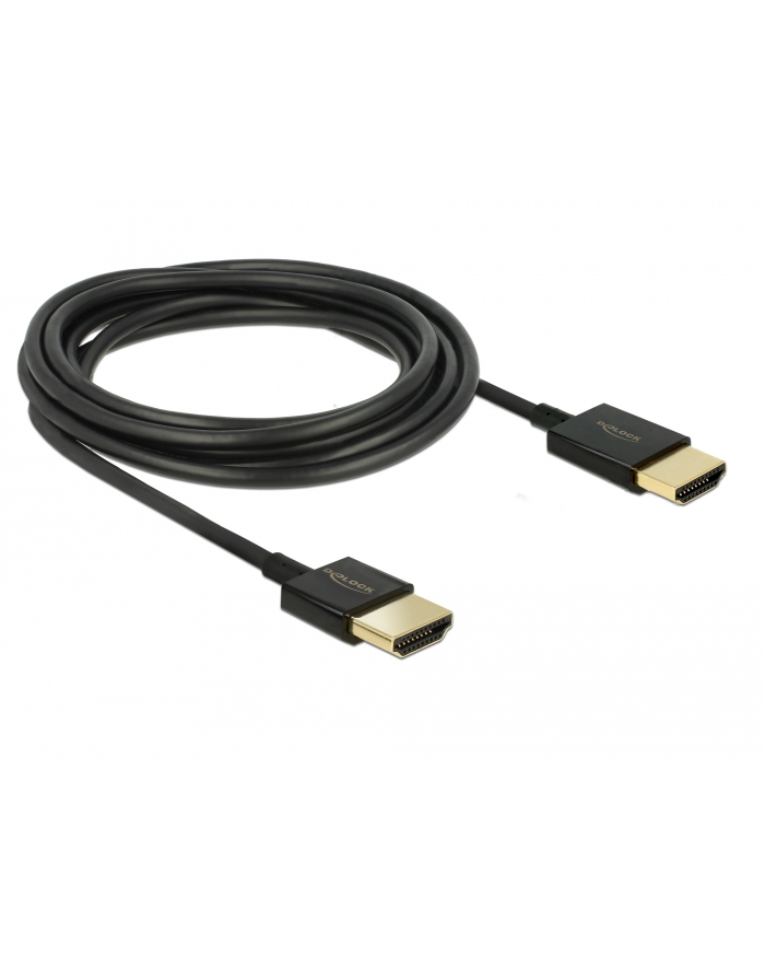 Kabel HDMI Delock HDMI-HDMI High Speed Ethernet 4K 3D 0.255m główny