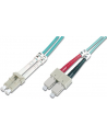 DIGITUS Professional Patchcord światłowodowy DIGITUS LC/SC duplex MM 50/125 OM3 1m - nr 16