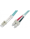 DIGITUS Professional Patchcord światłowodowy DIGITUS LC/SC duplex MM 50/125 OM3 2m - nr 9