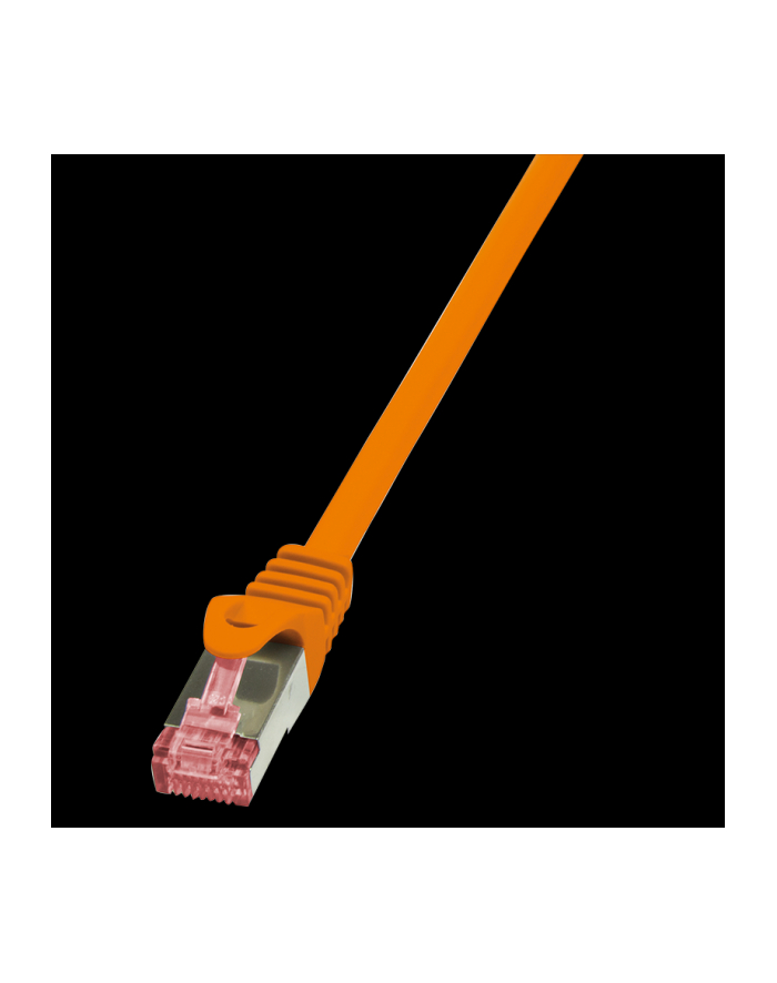 Patchcord LogiLink CQ2018S CAT.6 S/FTP 0,25m, pomarańczowy główny