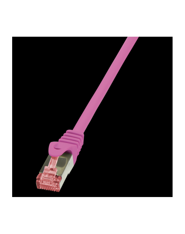 Patchcord LogiLink CQ2019S CAT.6 S/FTP 0,25m, różowy główny