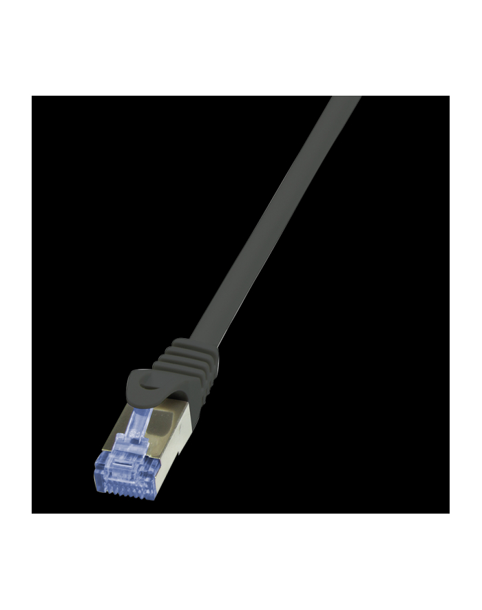 Patchcord LogiLink CQ3013S Cat.6A S/FTP 0,25m czarny główny