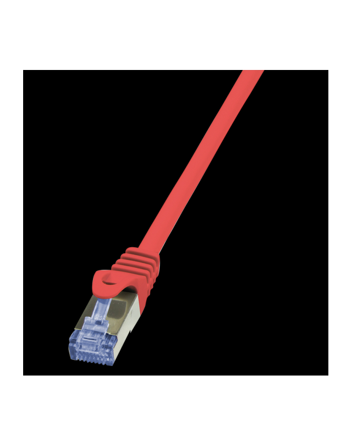 Patchcord LogiLink CQ3014S Cat.6A S/FTP 0,25m czerwony główny