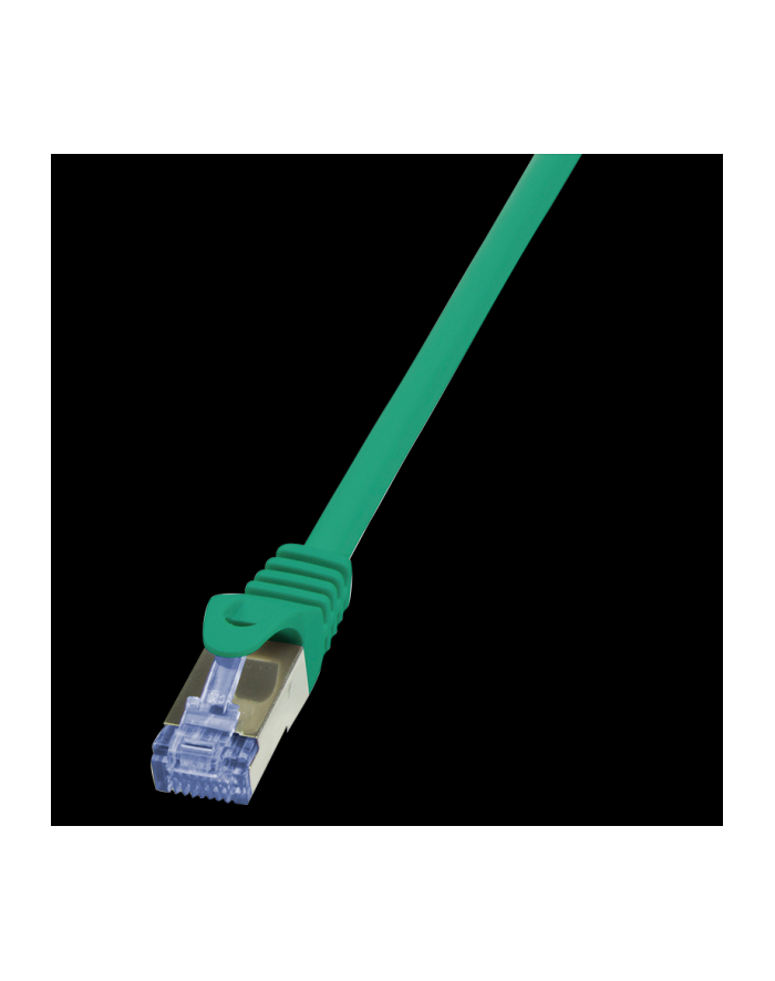 Patchcord LogiLink CQ3015S Cat.6A S/FTP 0,25m zielony główny