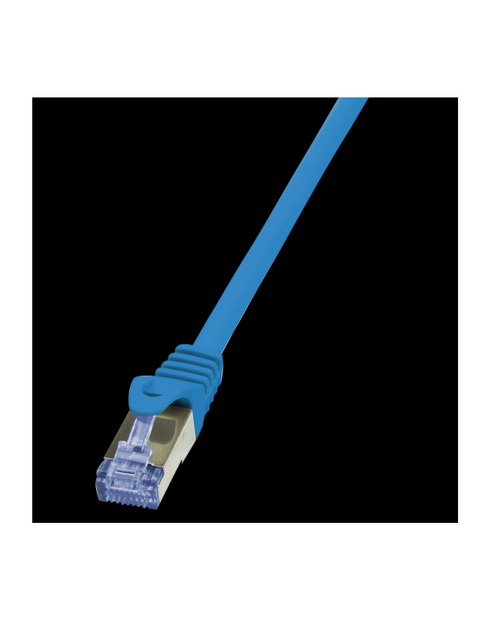 Patchcord LogiLink CQ3016S Cat.6A S/FTP 0,25m niebieski główny