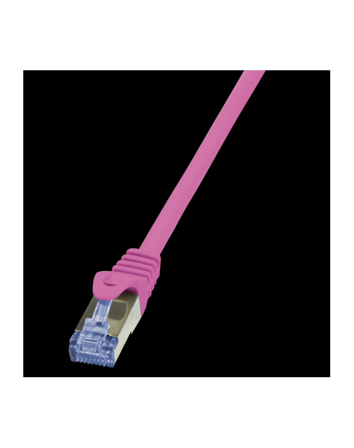 Patchcord LogiLink CQ3019S Cat.6A S/FTP 0,25m różowy główny