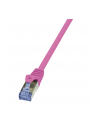 Patchcord LogiLink CQ3019S Cat.6A S/FTP 0,25m różowy - nr 3