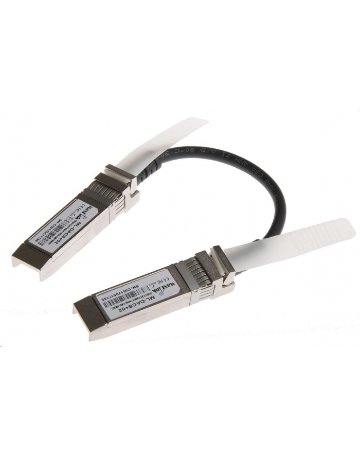 WIFI AKT. PRVKY MaxLink 10G SFP+ DAC kabel, pasivní, DDM, Cisco, UBNT, MikroTik compatible, 0,2m główny