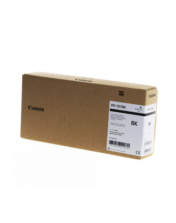 Tusz Canon PFI-707BK  do IPF-830/840/850 | 700ml |    black główny