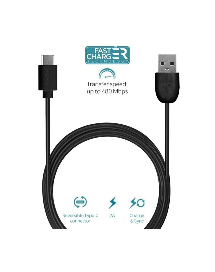 PURO Type-C Charge & Sync Cable USB-C to USB-A główny