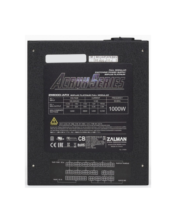 Zalman Zasilacz komputerowy ATX ZM1000-ARX(EU) 80 PLUS PLATINUM główny