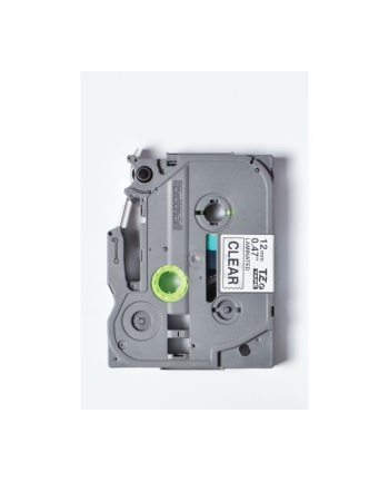 Tasma TZ231 12mm czarne na bialym