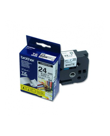 TAŚMA BROTHER TZ251- 24MM X 8M CZARNY/BIAŁY nr 2