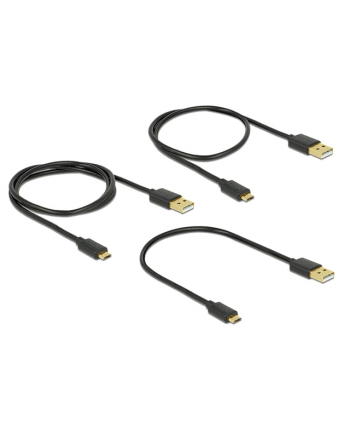 Kabel USB Delock micro AM-MBM5P USB 2.0 0.3m 0.6m 0.9m zestaw
