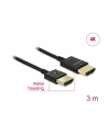Kabel HDMI Delock HDMI High Speed Ethernet 4K 3D M/M Slim 3m - nr 21