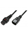 Kabel zasilający ASSMANN IEC LOCK 3x1mm2 Typ IEC C14/IEC C13 M/Ż 2m czarny - nr 1