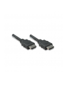 Kabel HDMI Manhattan HDMI/HDMI M/M 1.4 Ethernet, niklowane złącza, 10m, czarny - nr 1